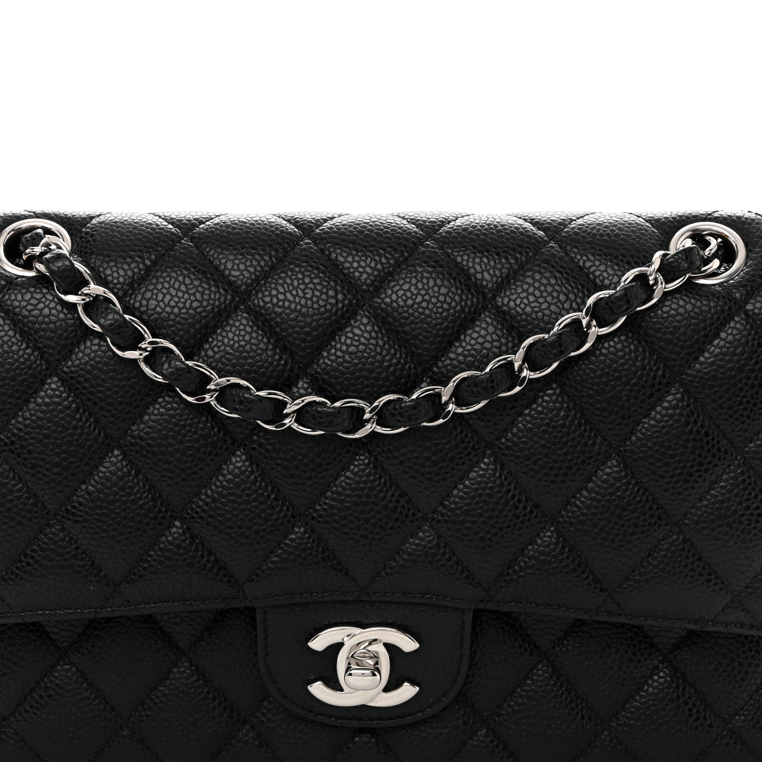 Chanel Caviar Quilted Medium Double Flap Black 8 of 10