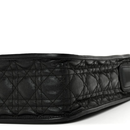 Christian Dior Coated Canvas Cannage Crossbody Bag Black 9 of 9