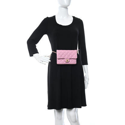 Chanel Shiny Caviar Pick Me Up Flap Belt Bag Pink 2 of 11