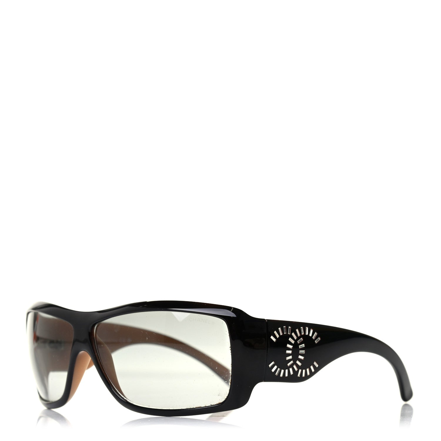 Chanel Crystal Baguette CC Sunglasses 6021-B Brown 1 of 4