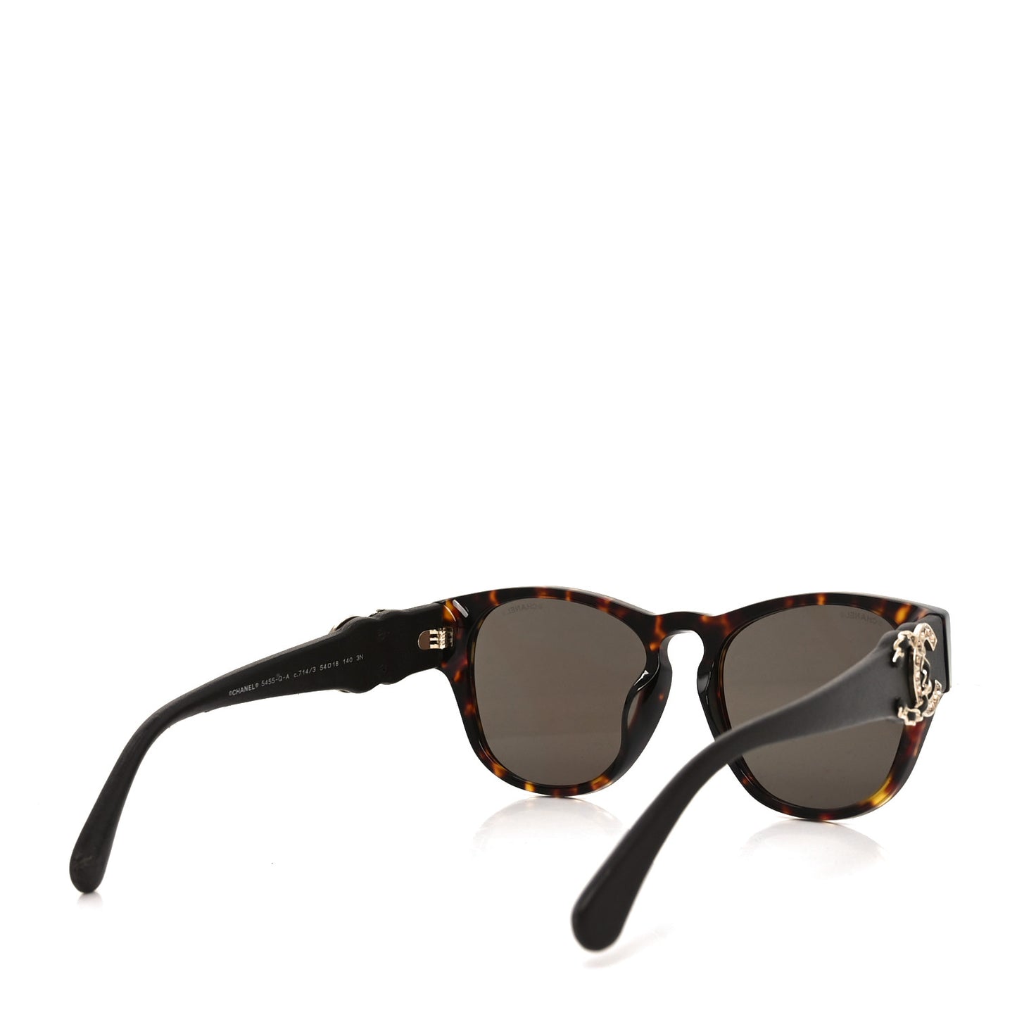 Crystal Lambskin CC Sunglasses 5455-Q-A Tortoise