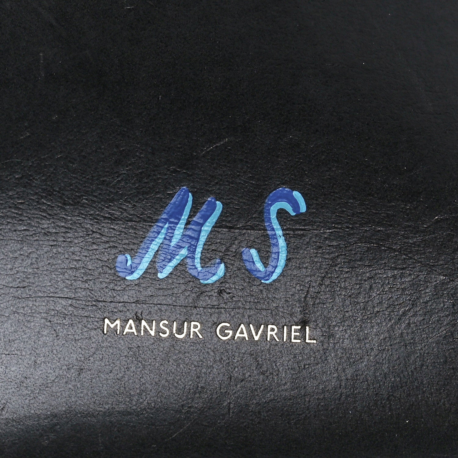 Mansur Gavriel Vegetable Tanned Calfskin Bucket Bag Black Royal 7 of 10