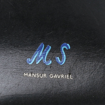 Mansur Gavriel Vegetable Tanned Calfskin Bucket Bag Black Royal 7 of 10