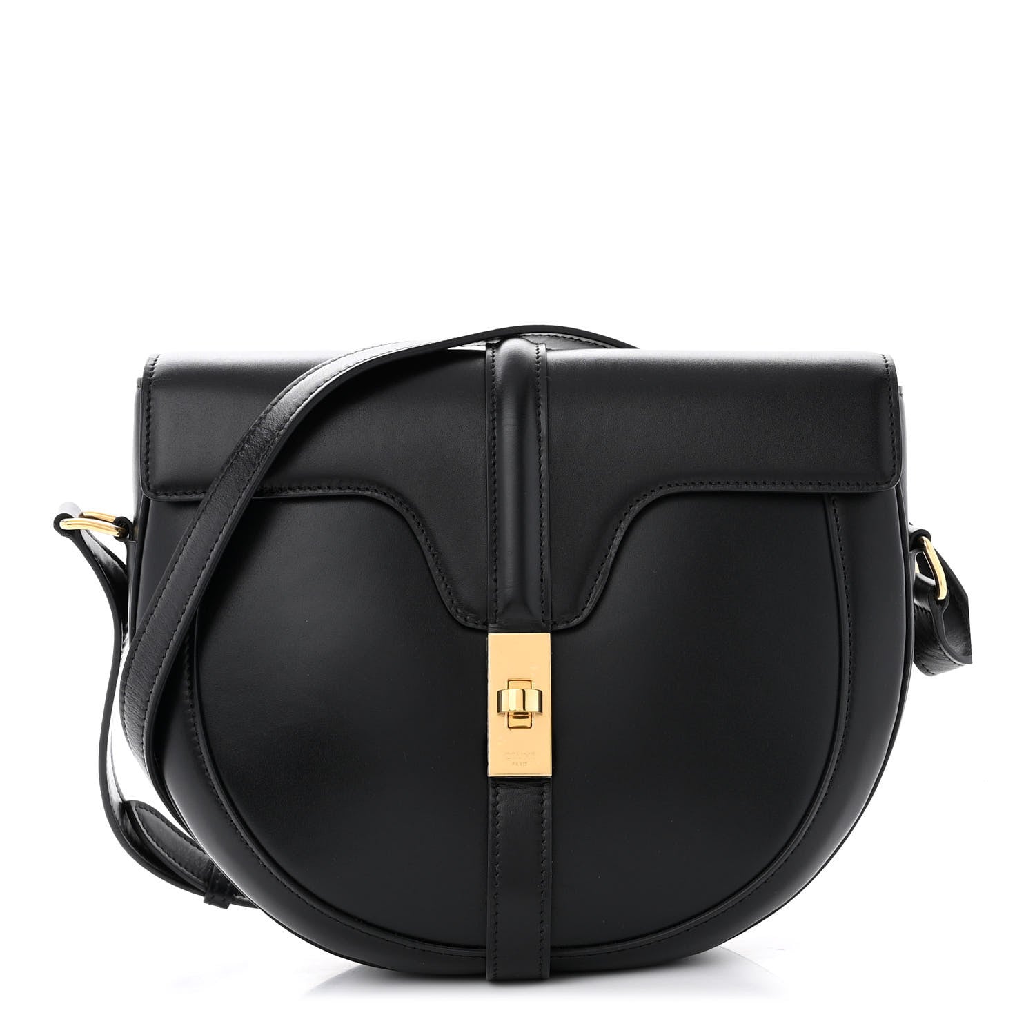 Celine Satinated Calfskin Medium Besace 16 Black 1 of 10