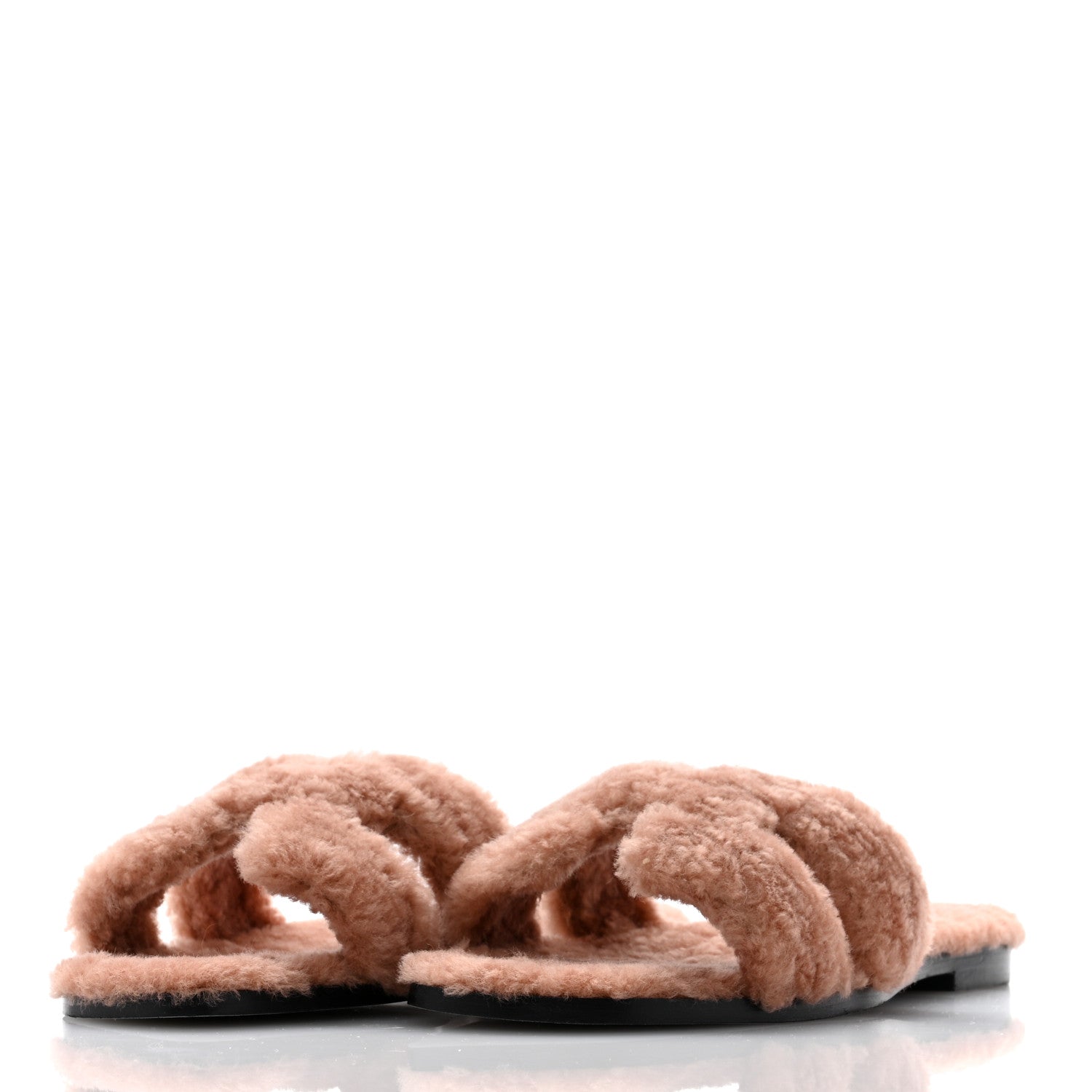 Hermes Woolskin Oran Sandals 39 Rose Aube 3 of 8