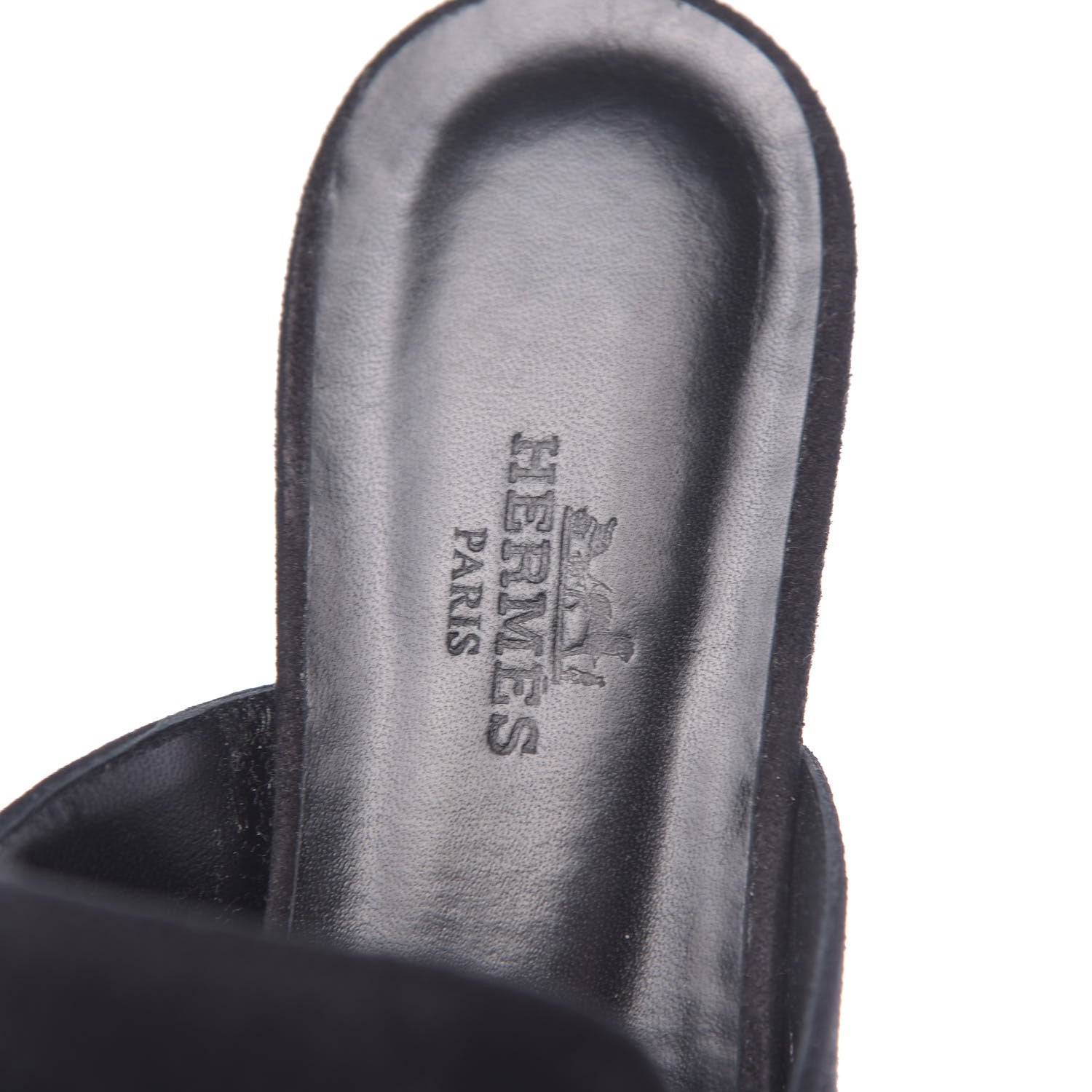 Hermes Velvet Goatskin Beauty Mules 37 Black 6 of 8