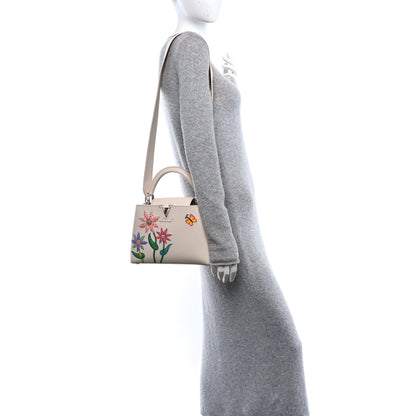 Louis Vuitton LV X YK Taurillon Inlaid Kusama Flowers BB Capucines  Quartz 2 of 9