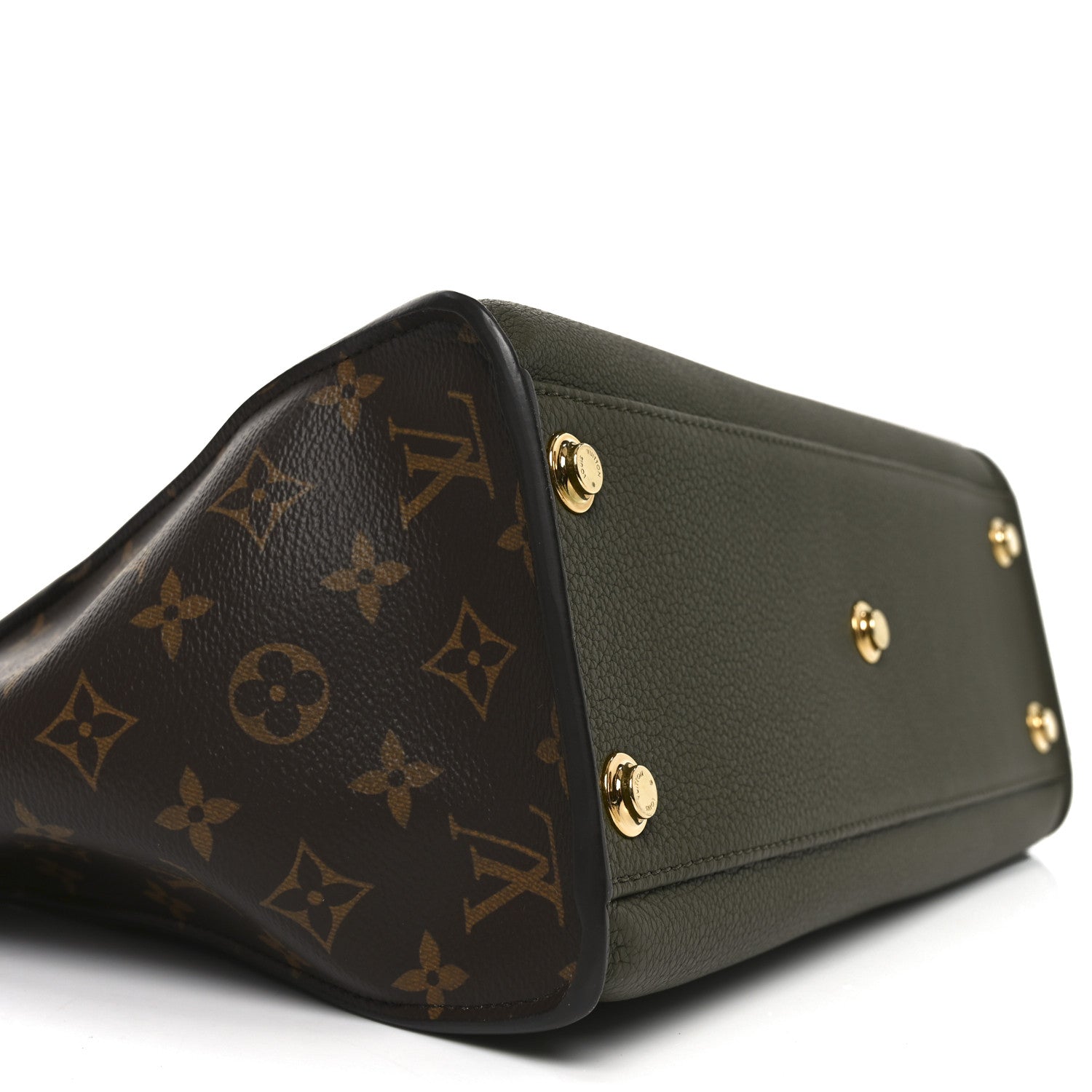 Louis Vuitton Calfskin Monogram On My Side MM Laurier Green Toffee Latte Beige 8 of 9