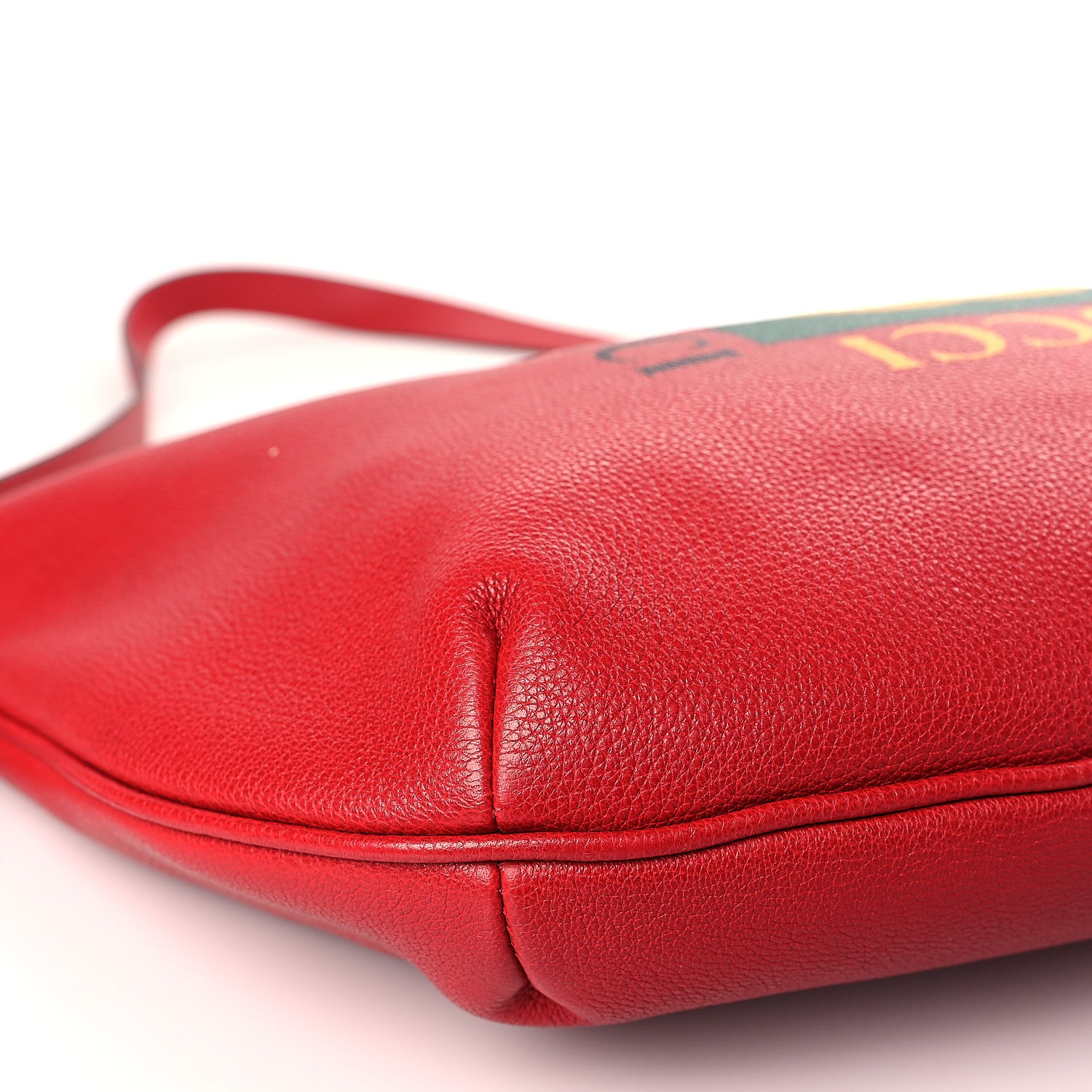 Gucci Grained Calfskin Logo Half Moon Hobo Red 8 of 9