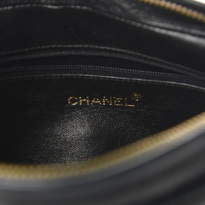 Chanel Lambskin Chevron Quilted Camera Case Black 8 of 10