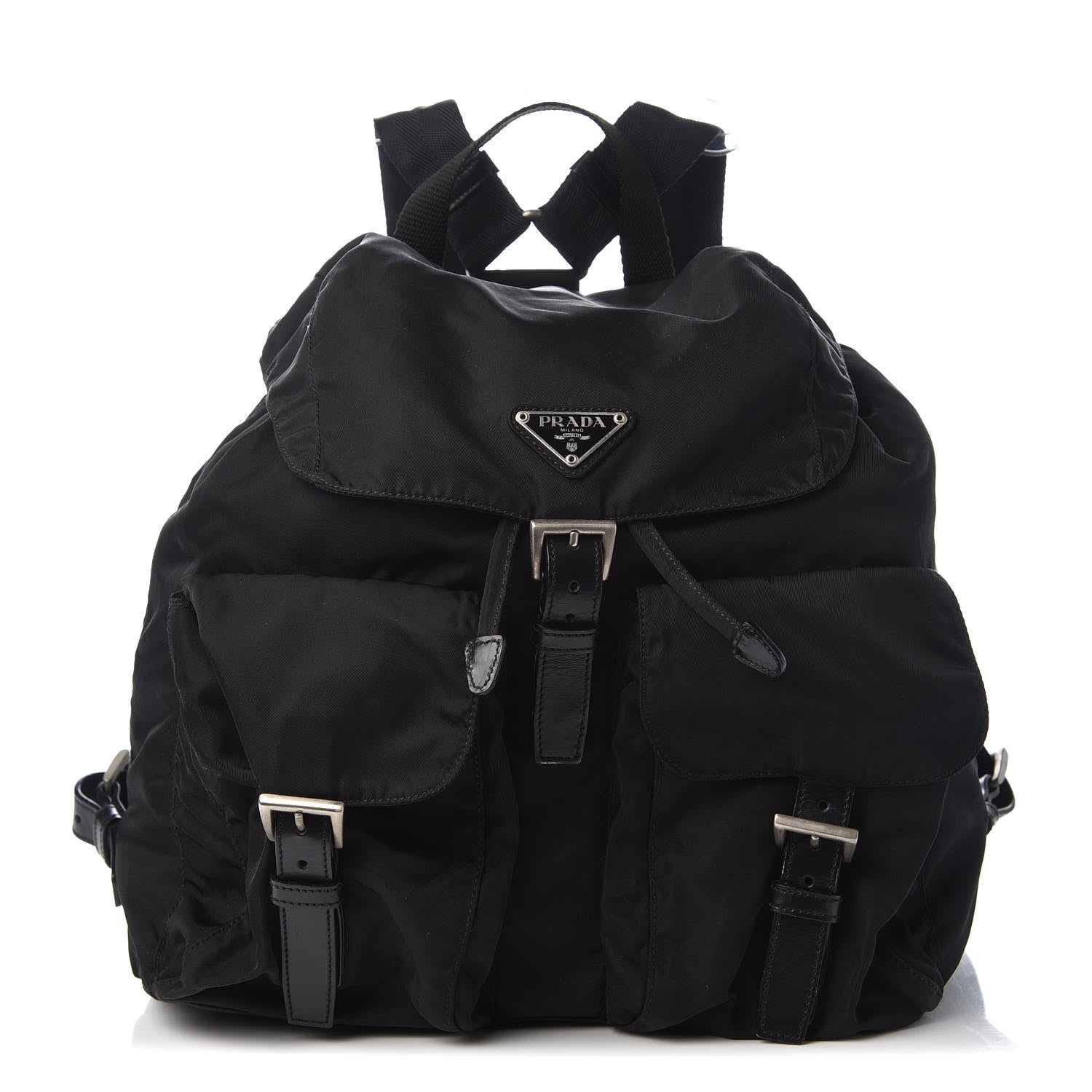 Prada Nylon Vela Medium Backpack Black 1 of 10