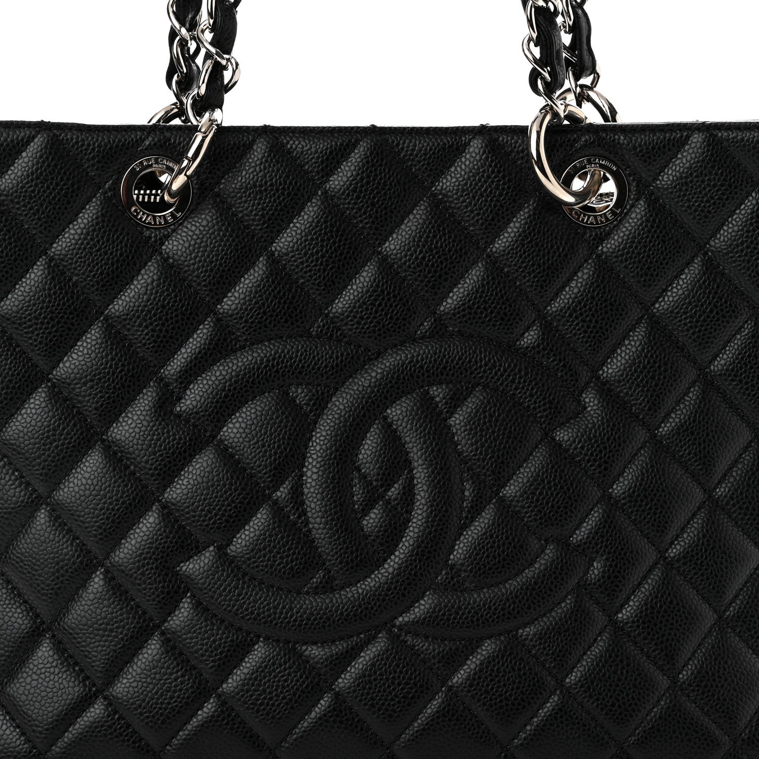 Chanel Caviar Quilted Grand Shopping Tote GST Black 8 of 10