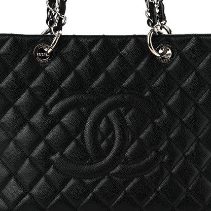 Chanel Caviar Quilted Grand Shopping Tote GST Black 8 of 10