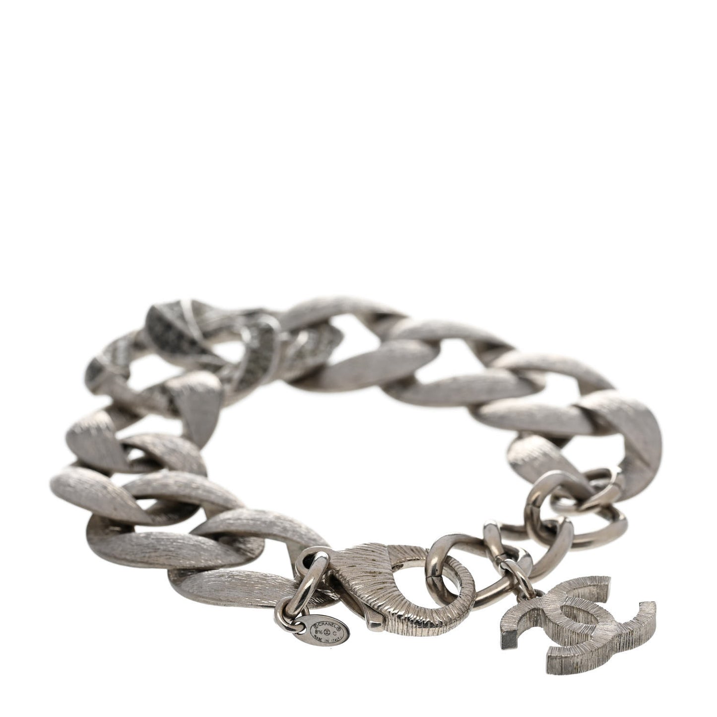 Crystal CC Chain Link Bracelet Grey