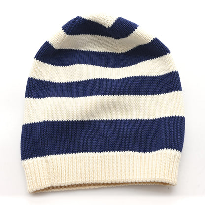 Gucci Wool Knit Cherry Embroidered Beanie Hat 56 White Blue 3 of 5