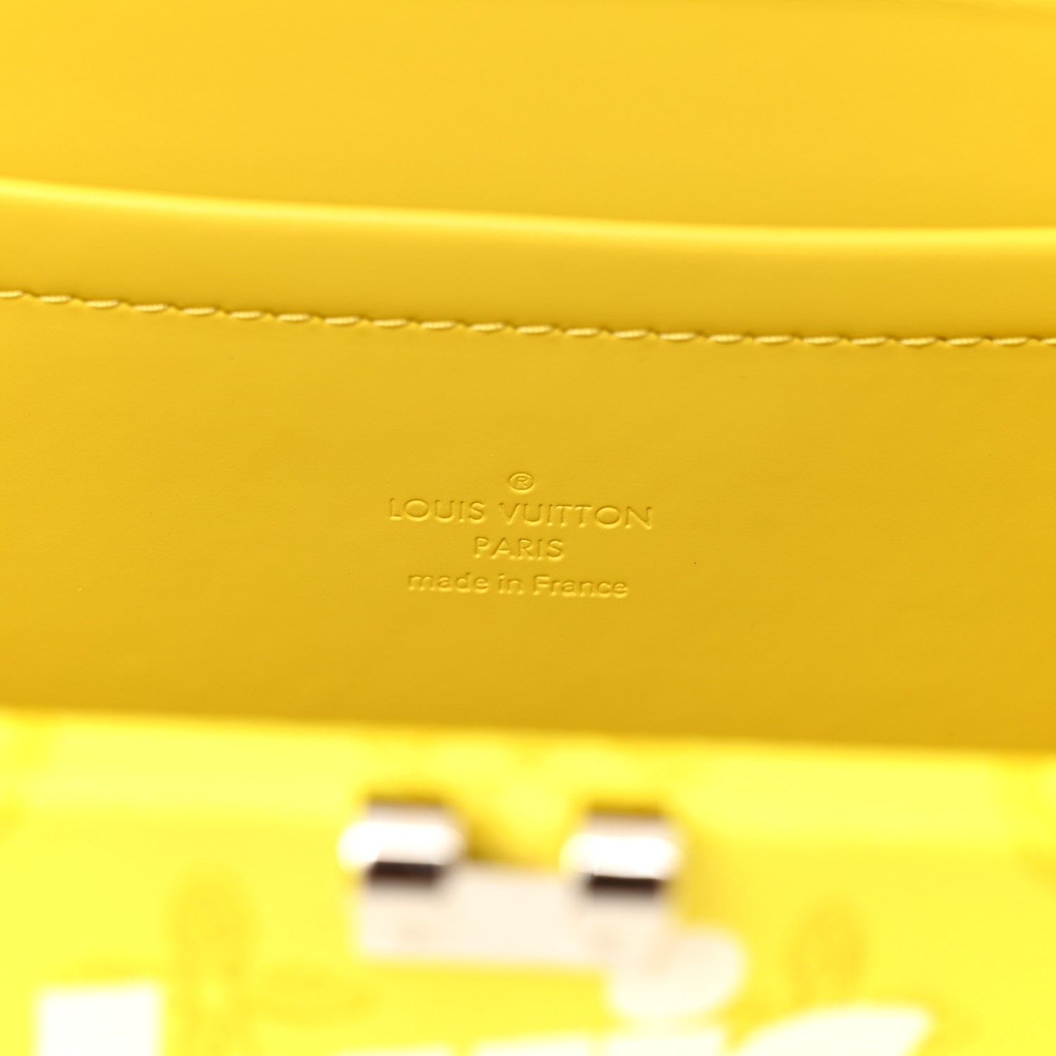 Louis Vuitton Vintage Monogram Everyday LV Clutch Trunk Jaune 6 of 9