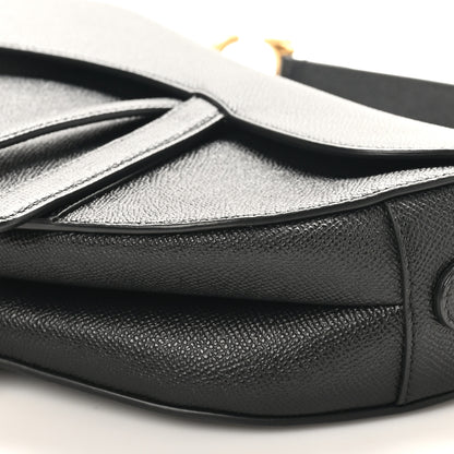 Christian Dior Grained Calfskin Saddle Bag Black 10 of 10