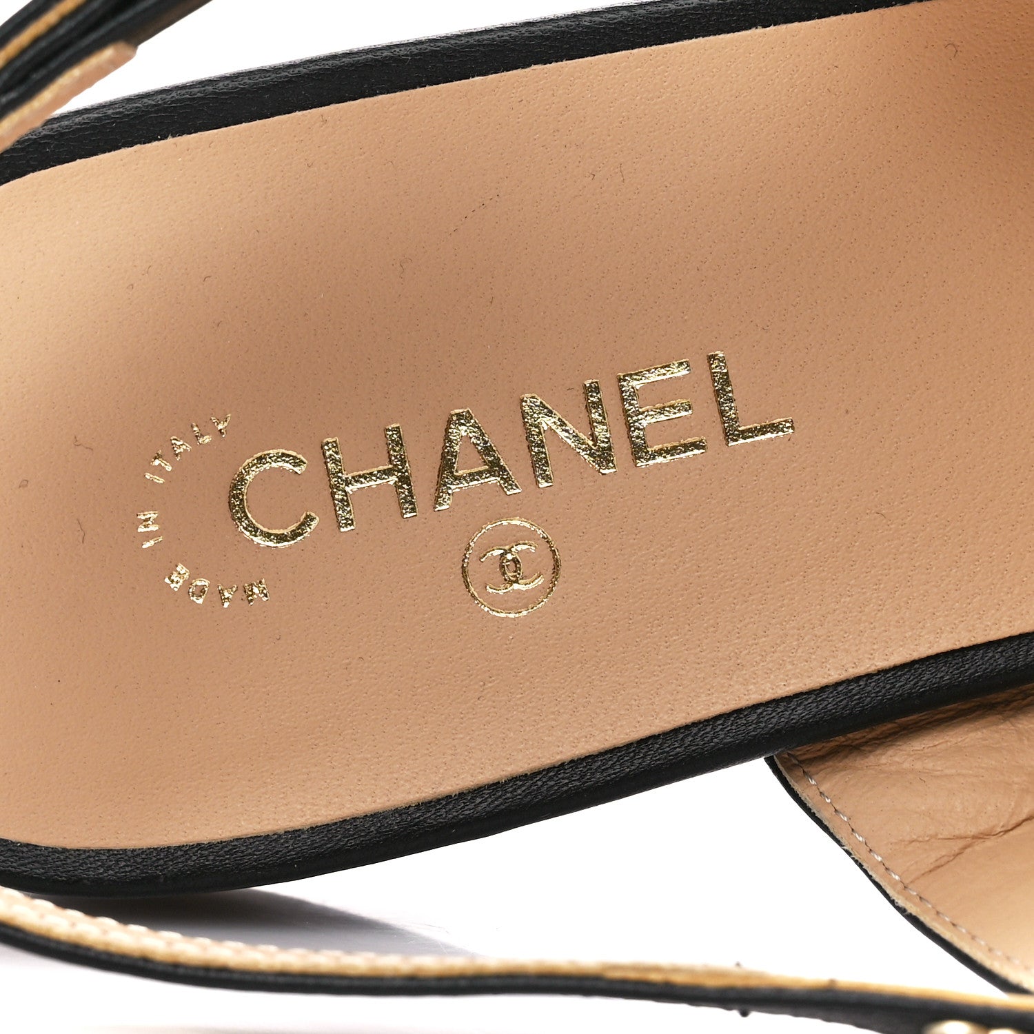 Chanel Lambskin Chain Sandals 41 Black 7 of 9