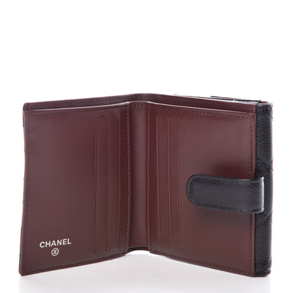 Chanel Caviar Quilted Compact French Flap Wallet Black 6 of 12