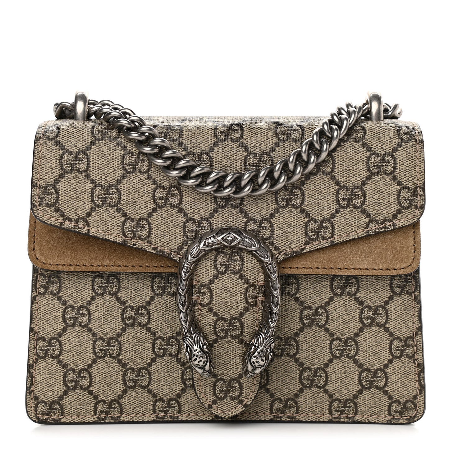 GG Supreme Monogram Mini Dionysus Shoulder Bag Taupe
