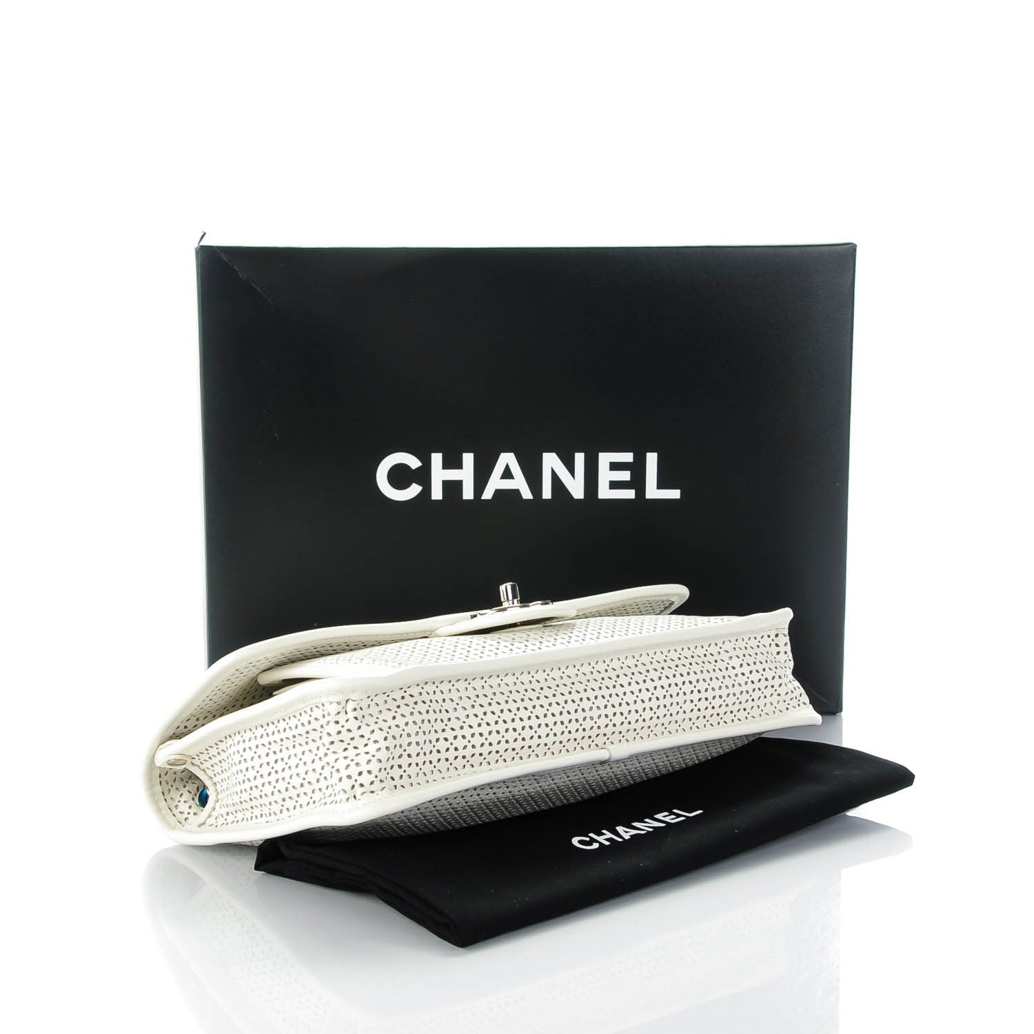 Chanel Perforated Calfskin Large Dubai Up In The Air Flap White 4 of 8