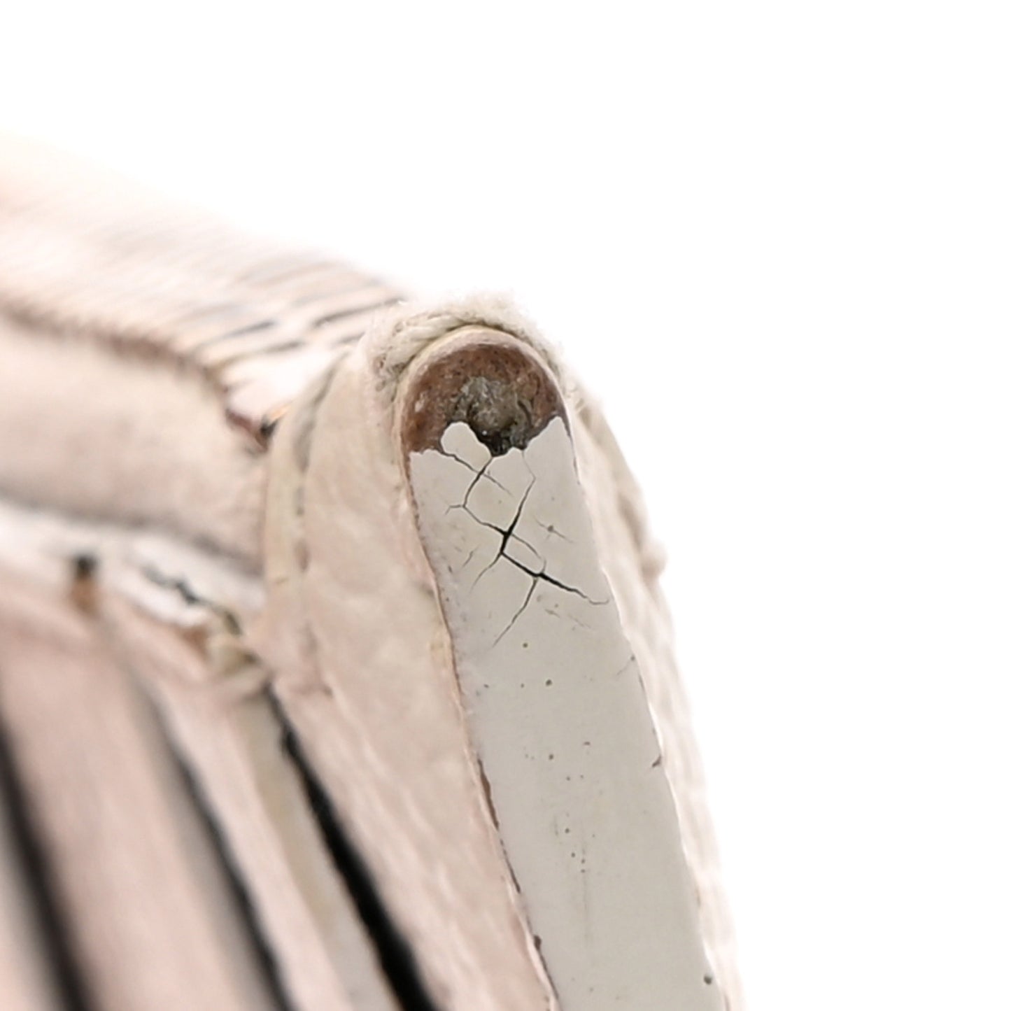Grained Calfskin 5 Fragments Zip Pouch Card Holder White