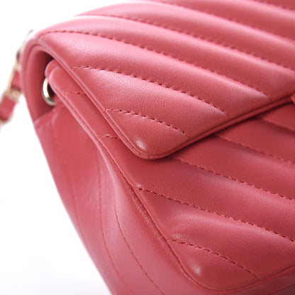 Chanel Lambskin Chevron Quilted Mini Rectangular Flap Pink 13 of 15