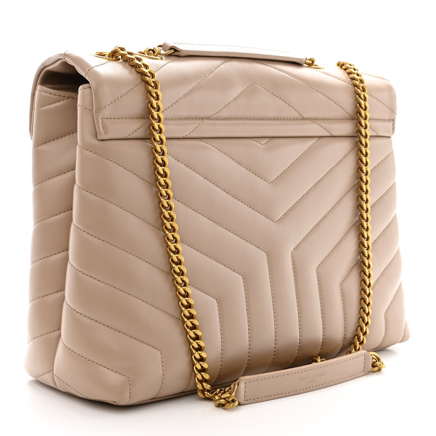 Saint Laurent Calfskin Y Quilted Monogram Medium Loulou Chain Satchel Blush 3 of 11