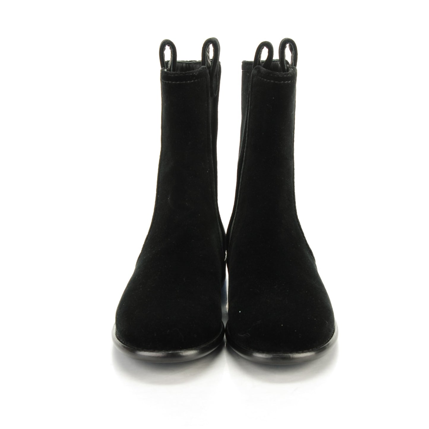 Velvet Camellia Elastic Short Boots 37 Black