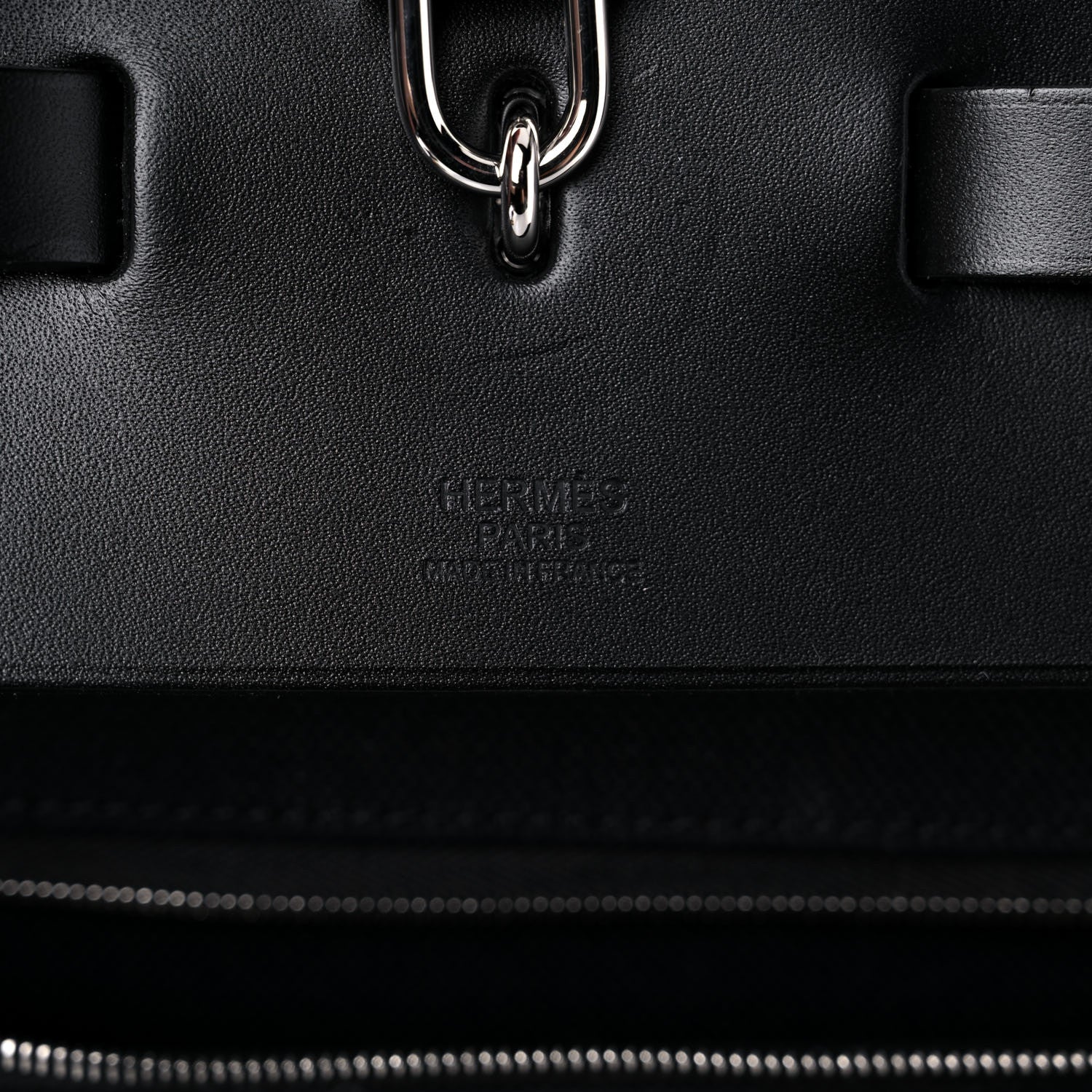 Hermes Military Toile Vache Hunter Herbag Zip Retourne Cabine Bag Black 5 of 8