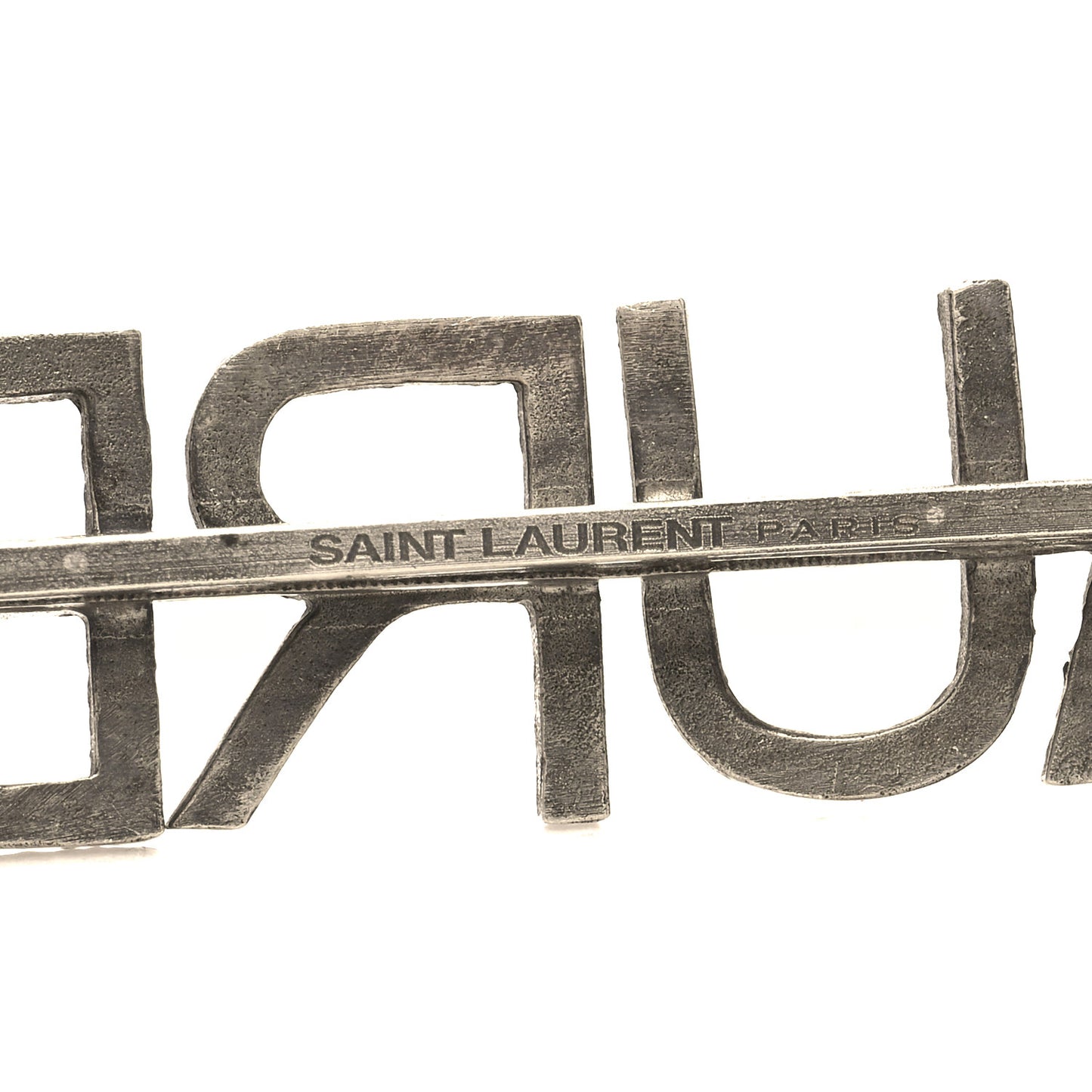 Crystal Logo Hair Clips Silver