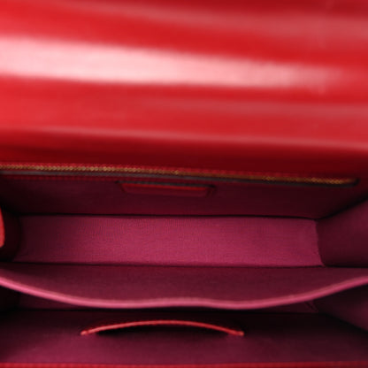 Bulgari Calfskin Large Serpenti Forever Top Handle Red 6 of 13