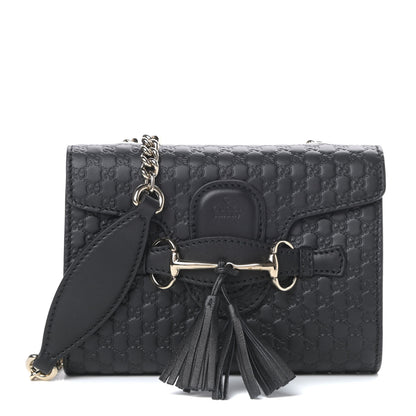 Gucci Microguccissima Mini Emily Shoulder Bag Black 1 of 11