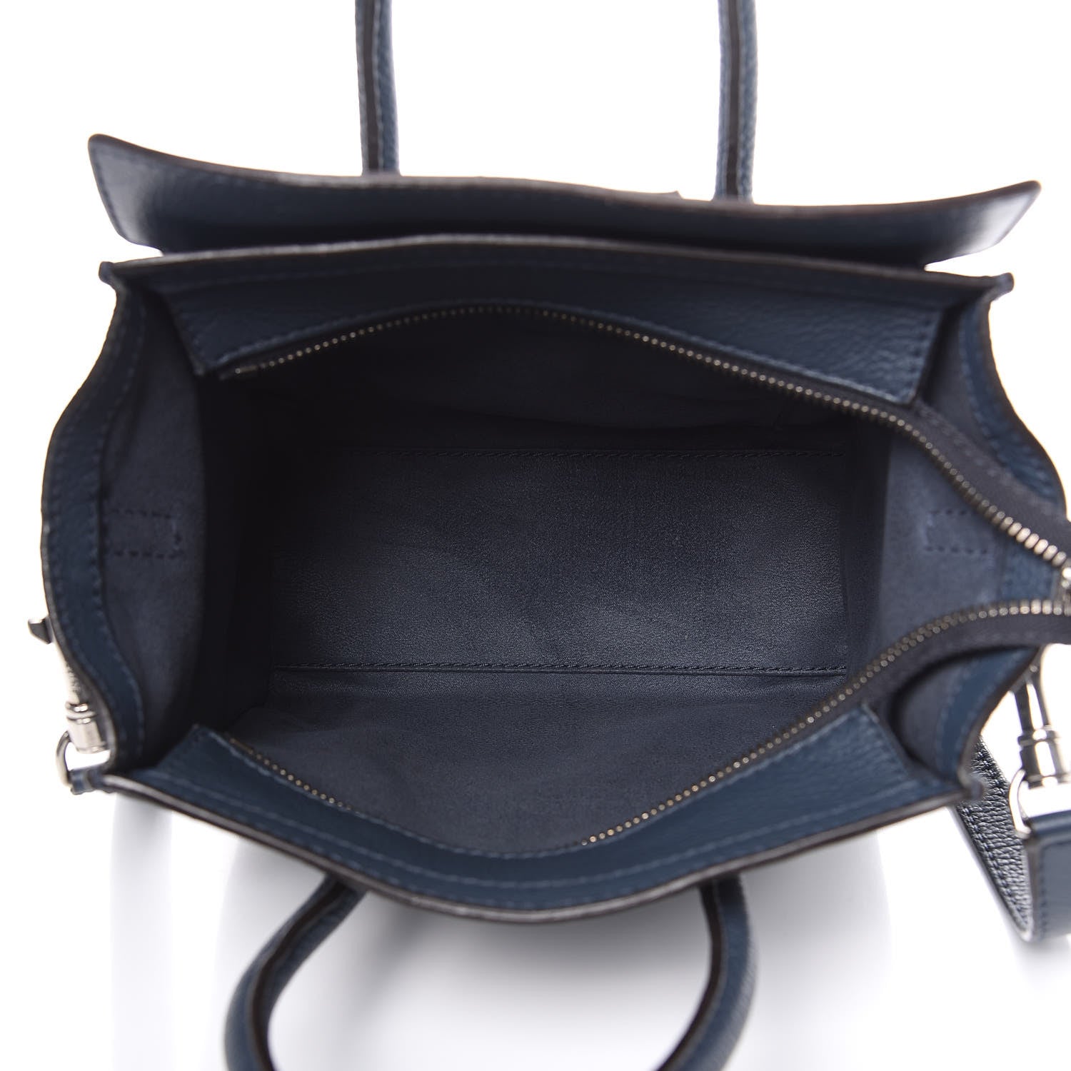 Celine Drummed Calfskin Nano Luggage Orage 5 of 17