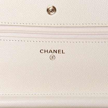 Chanel Caviar Quilted Wallet On Chain WOC White 6 of 14