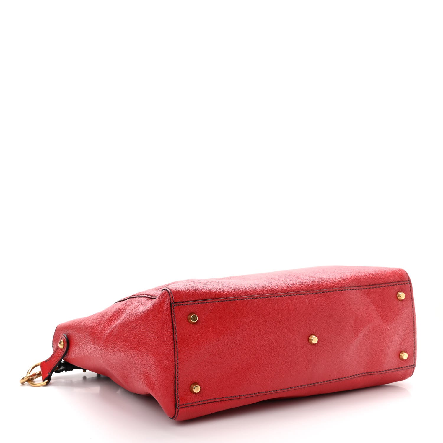 Christian Dior Goatskin DIORANGELES Tote Red 4 of 13