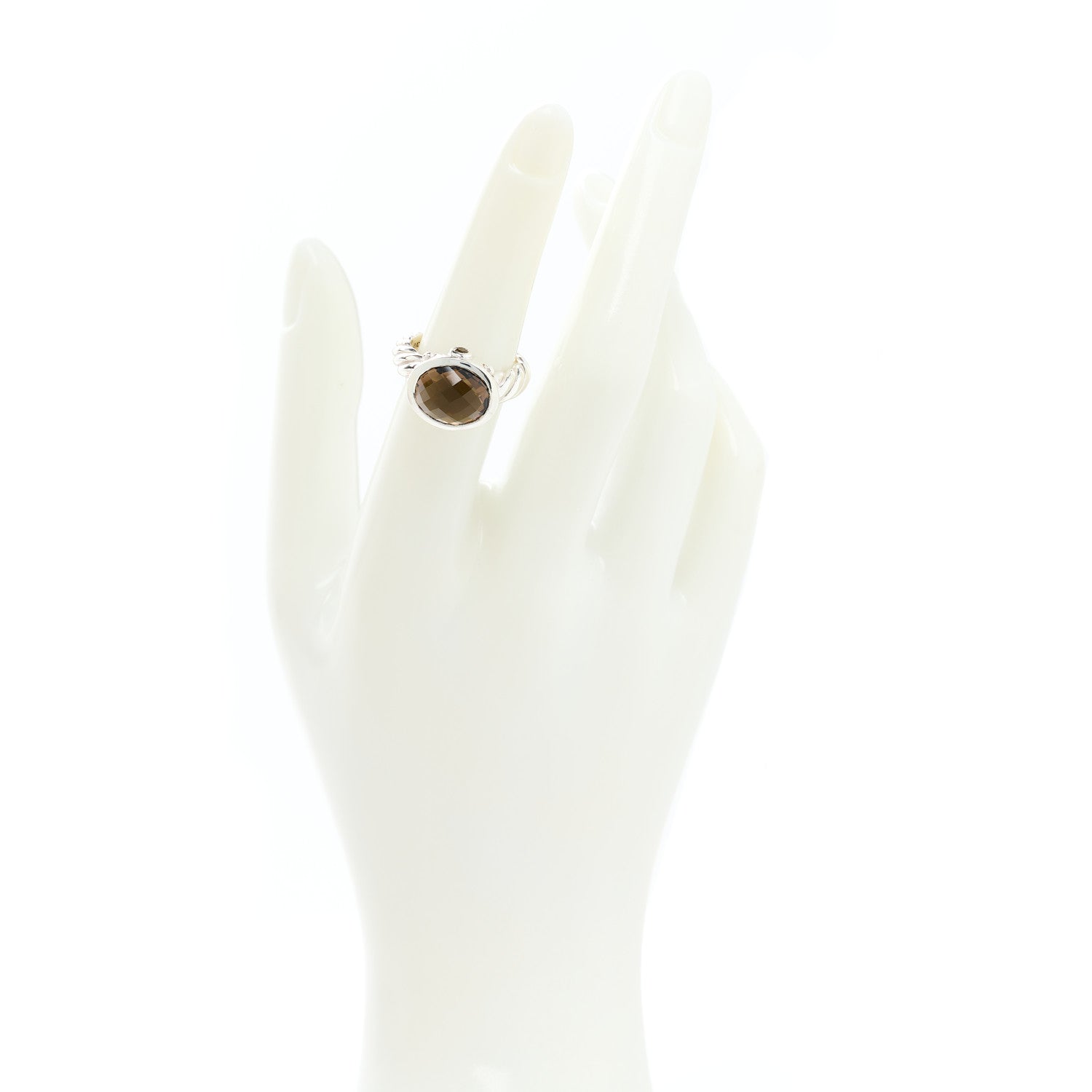 David Yurman Sterling Smoky Quartz Citrine 11mm Renaissance Ring 53/6.25 2 of 6