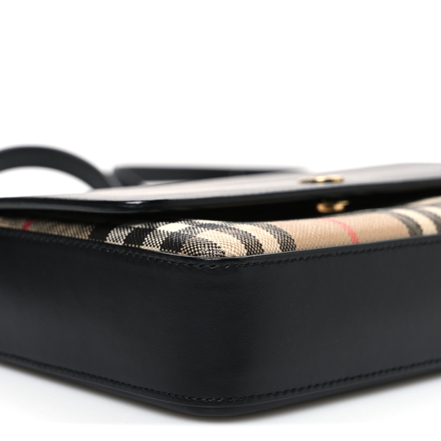 Burberry Calfskin Mini Vintage Check Note Bag Black 9 of 10