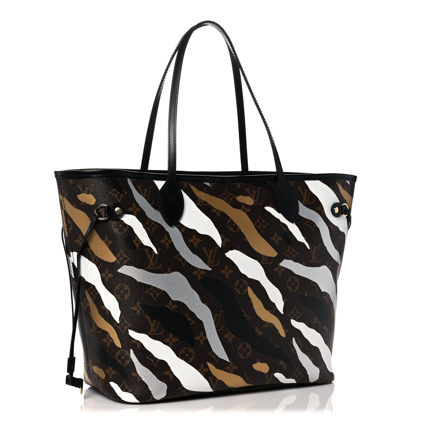 X LOL Monogram Neverfull MM Gold Silver