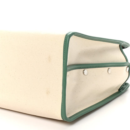 Fendi Vitello Seta Century Nappa Canvas Medium Peekaboo Iconic Defender Satchel Moresco Verde Islanda 11 of 11