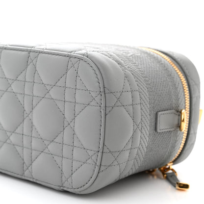 Christian Dior Lambskin Cannage Small Diortravel Vanity Case Grey 10 of 11