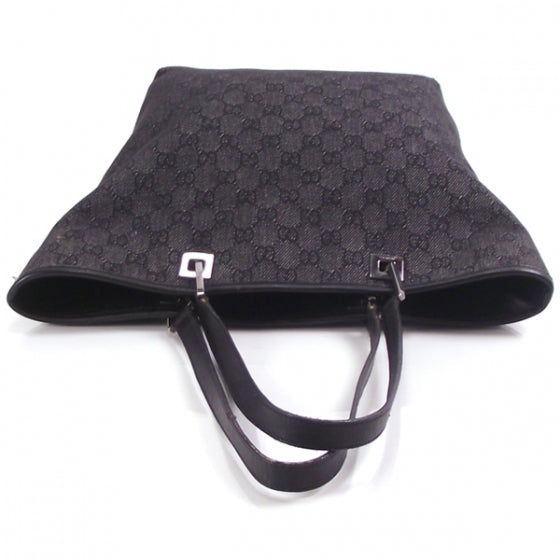 Gucci Denim Monogram Eclipse Bucket Tote 6 of 12
