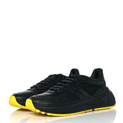 Bottega Veneta Calfskin Mesh The Speedster Sneakers 40 Black Yellow 3 of 7