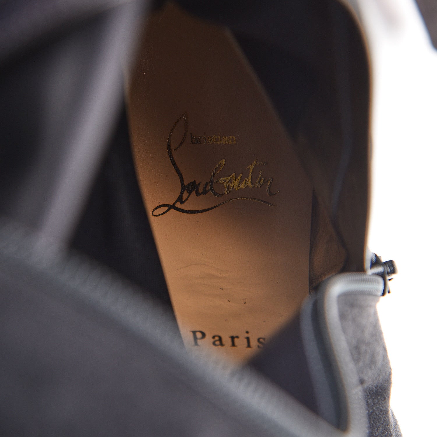 Christian Louboutin Veau Velours Alta Top 70 Over The Knee Boots 37 Fusian 7 of 8