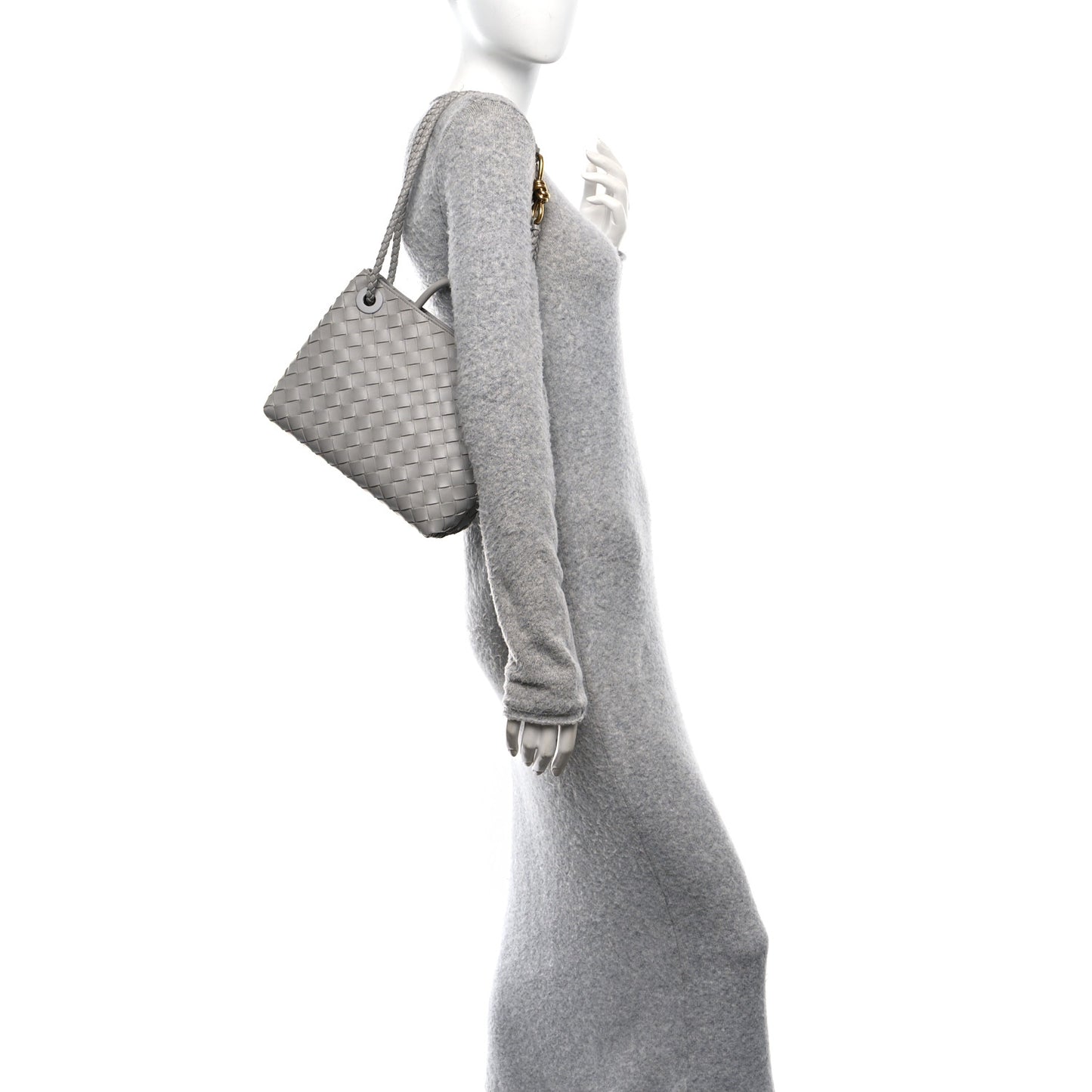 Nappa Intrecciato Small Andiamo Shoulder Bag Sterling