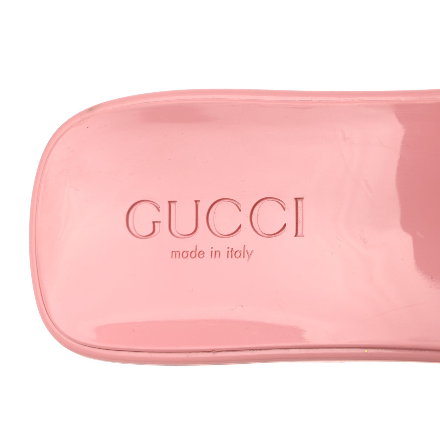 Rubber Gucci Logo Womens Platform 20/60mm Slide Sandals 38 Wild Rose