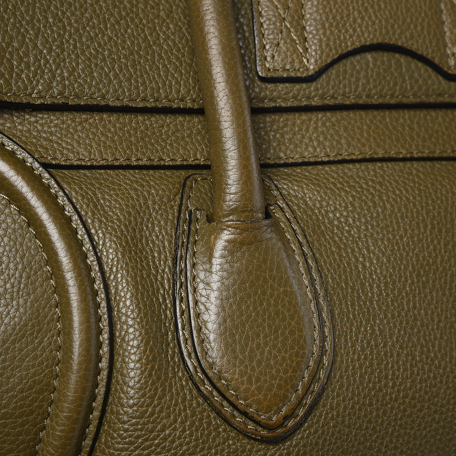 Celine Drummed Calfskin Mini Luggage Jungle 16 of 16
