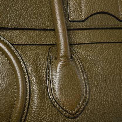 Celine Drummed Calfskin Mini Luggage Jungle 16 of 16