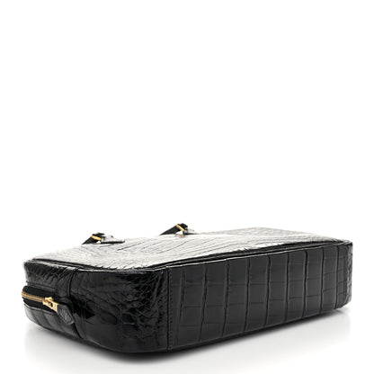 Hermes Shiny Alligator Plume Elan 28 Black 4 of 9
