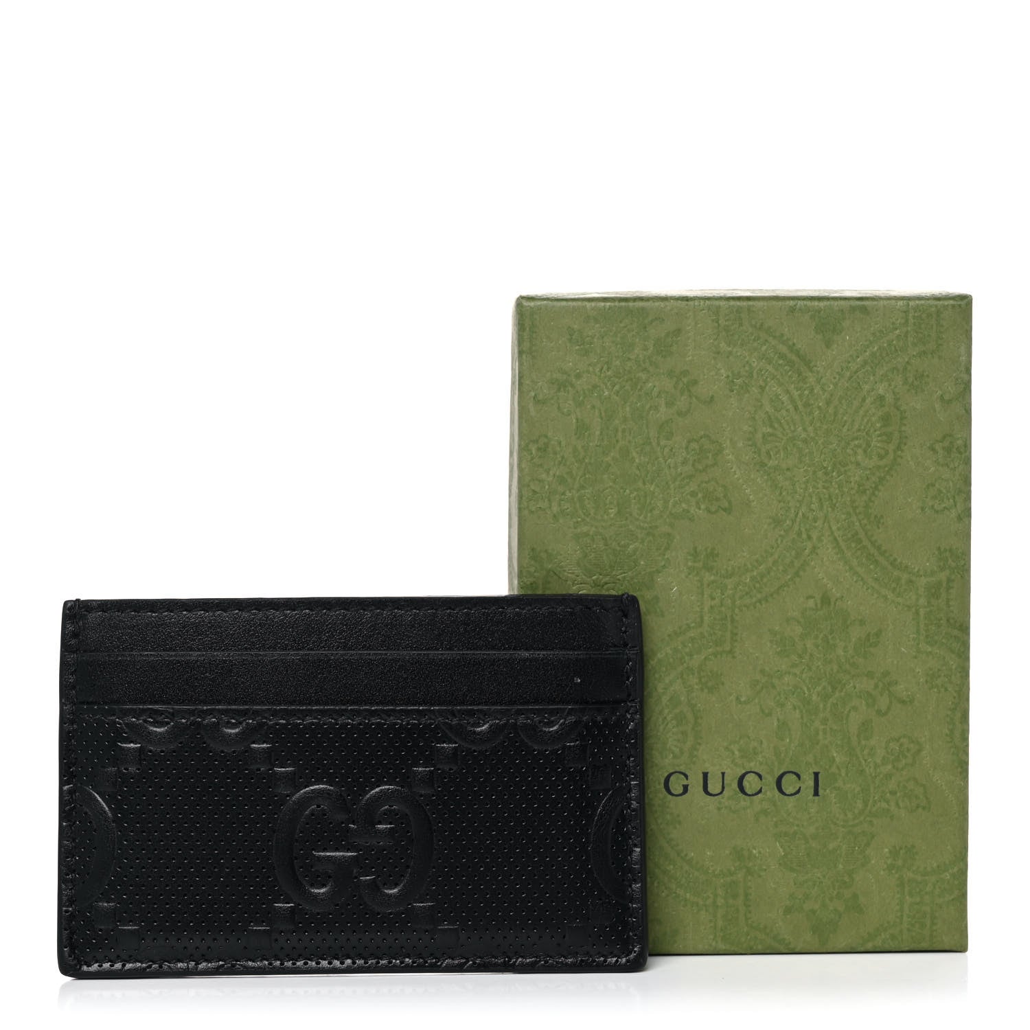 Gucci Calfskin GG Tennis Embossed Card Holder Black 8 of 8